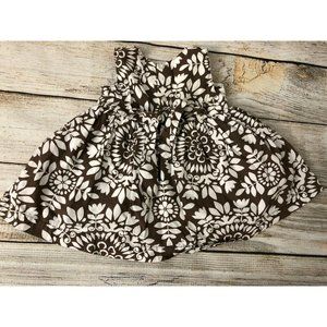 Carters Dress Infant Baby‎ size 6 Months  Sleeveless Brown Floral Pageant